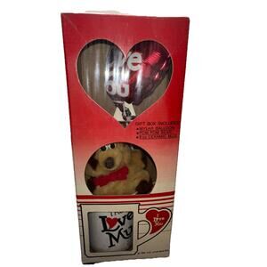 Vintage Love Mug Box Set 1986 By Carson Home . Mug,Mylar Ballon Pom Pom Bear